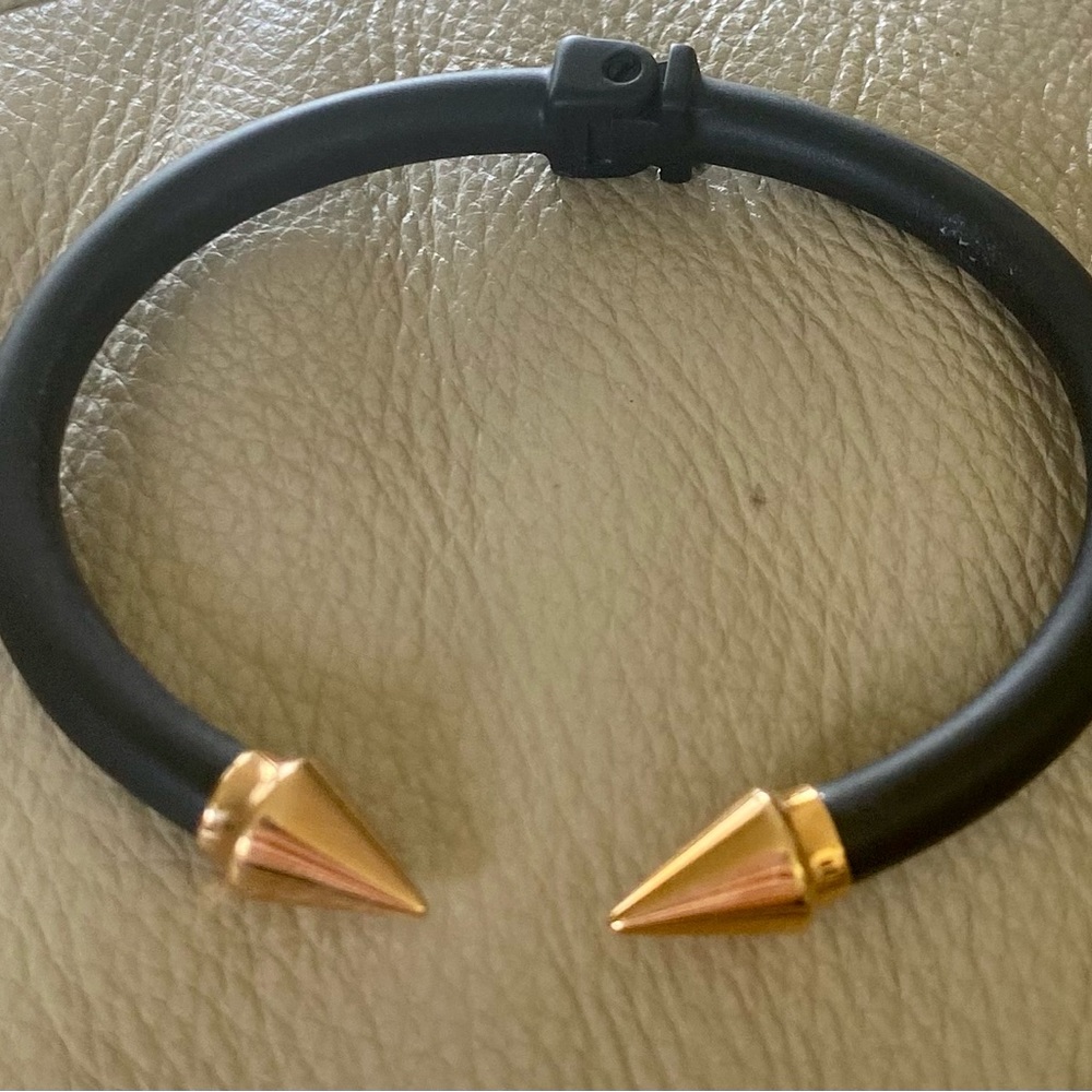 Vital Fede Titan Two Tone Black and Rose Gold Cuff  Bracelet - Picture 4 of 6